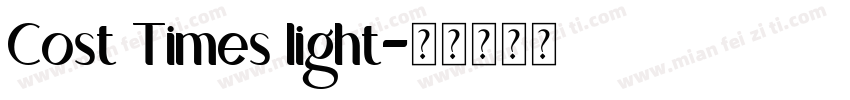 Cost Times light字体转换